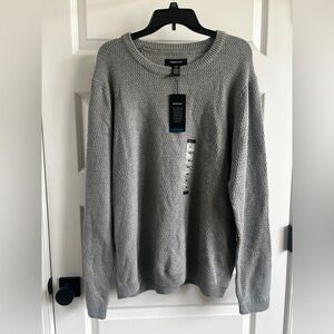 KENNETH COLE  Men’s Gray Textured Crewneck Sweater XL